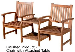 Finished Product-Chair with Attached Table